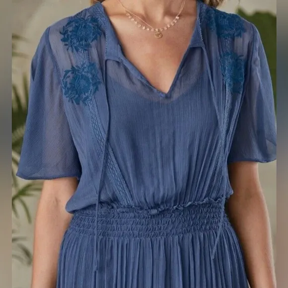 NWT Sundance Led By Dreams Dress Blue Women’s Size Small $178
