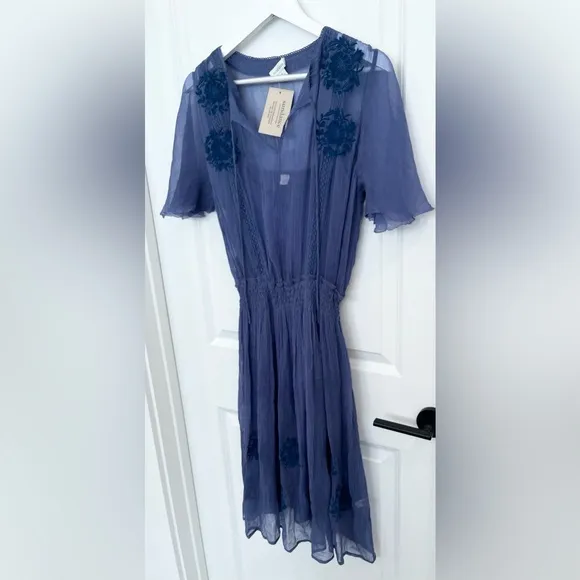 NWT Sundance Led By Dreams Dress Blue Women’s Size Small $178