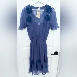 NWT Sundance Led By Dreams Dress Blue Women’s Size Small $178