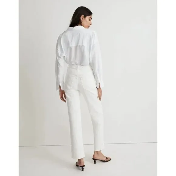 NWT Womens Size 27 27x28 Madewell Tile White The Perfect Vintage Jean NEW