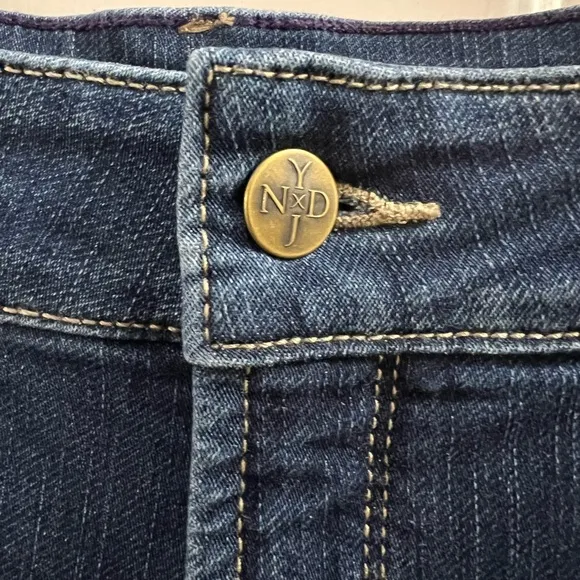 NYDJ JEANS, Size 22W, Blue Annabelle Skinny Cuffed Boyfriend Jeans w/ Lift Tuck.