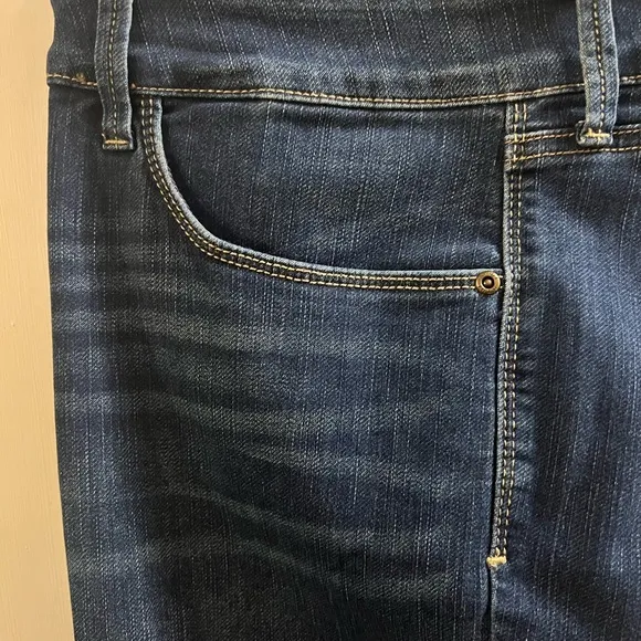 NYDJ JEANS, Size 22W, Blue Annabelle Skinny Cuffed Boyfriend Jeans w/ Lift Tuck.