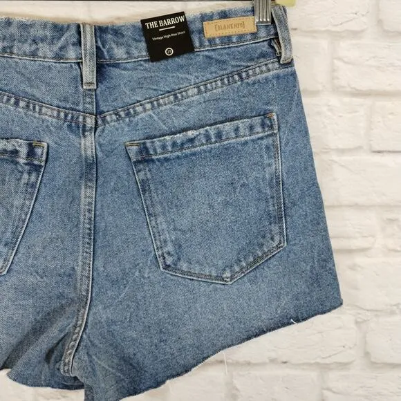 O BlankNYC The Barrow Cut Off Vintage High Rise Denim Shorts Fare Warning NWT 29
