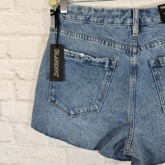 O BlankNYC The Barrow Cut Off Vintage High Rise Denim Shorts Fare Warning NWT 29