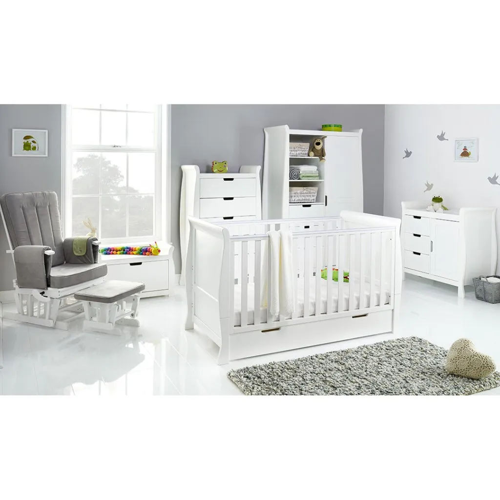 OBABY Stamford Classic 5 Piece Room Set - White