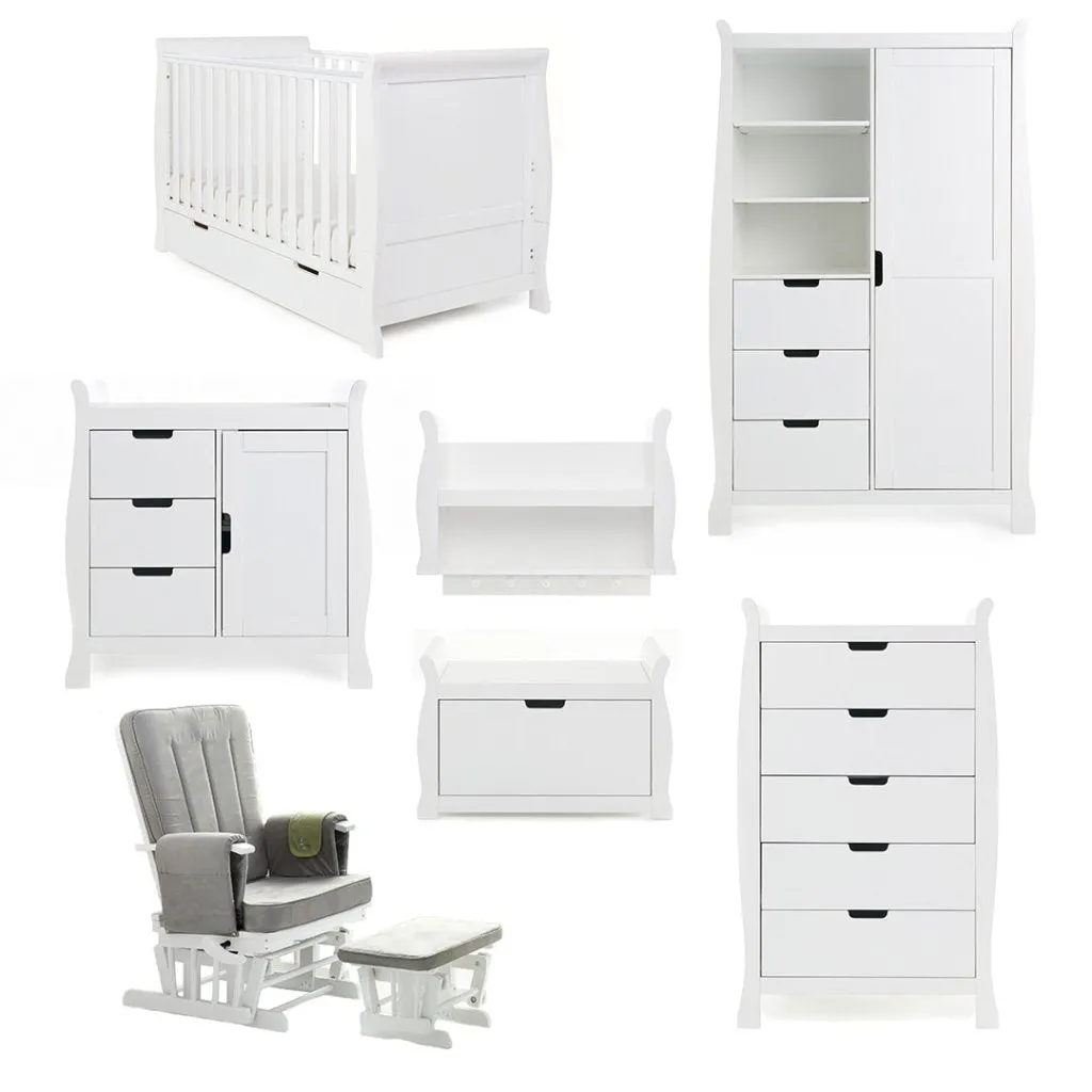 OBABY Stamford Classic 7 Piece Room Set - White