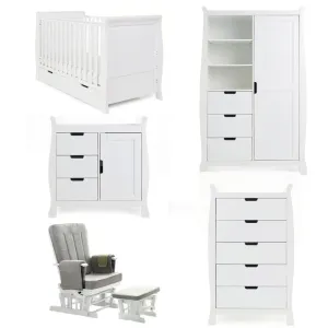 Obaby Stamford Classic Sleigh 5 Piece Room Set - Direct Delivery