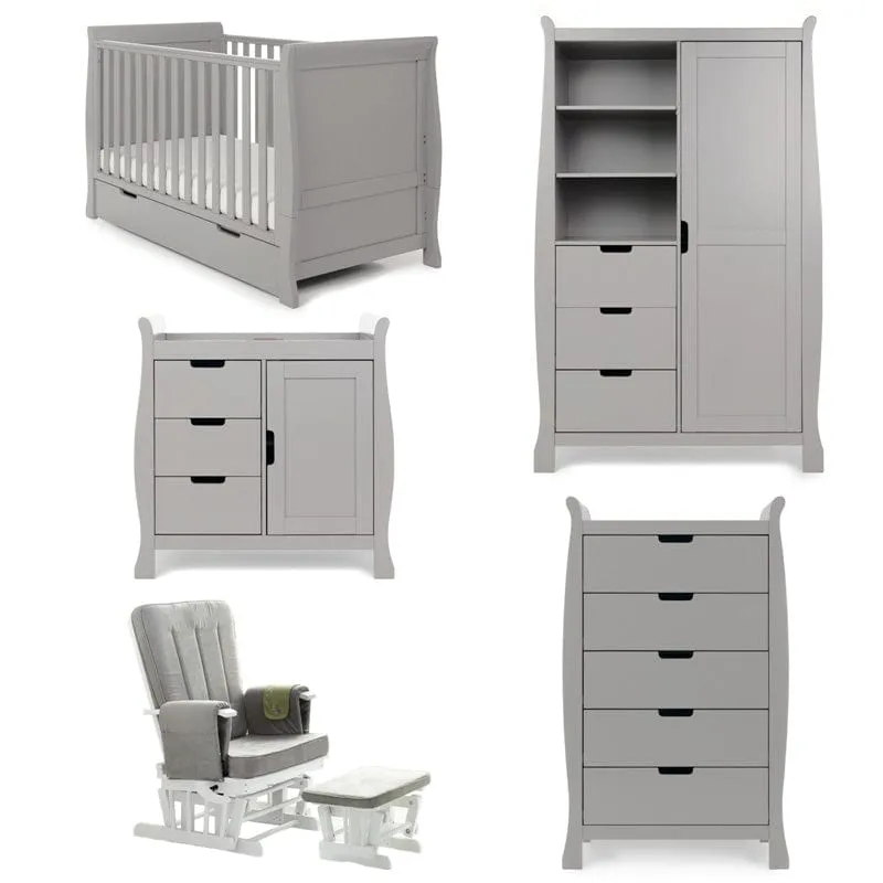 Obaby Stamford Classic Sleigh 5 Piece Room Set - Direct Delivery