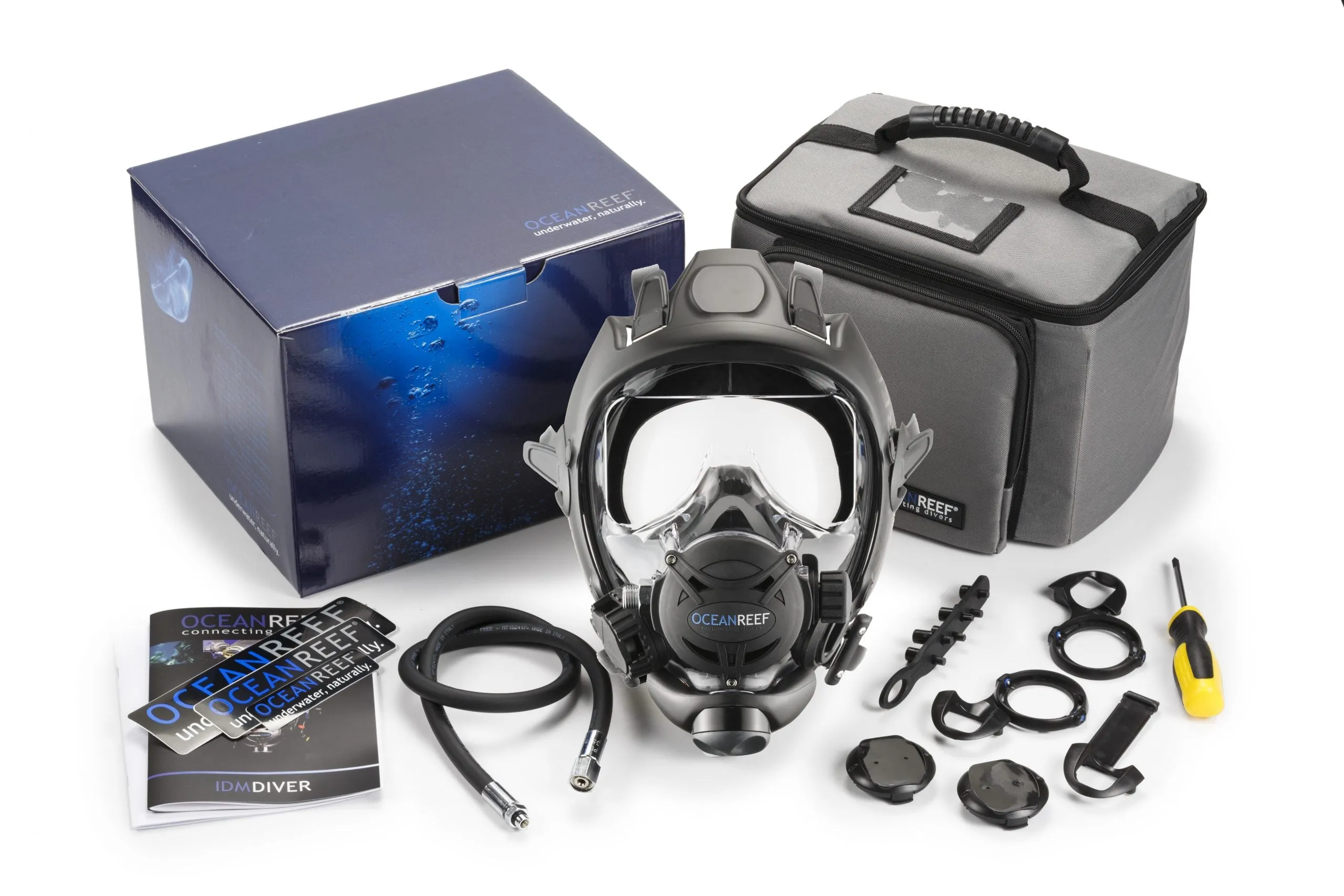 Ocean Reef SPACE EXTENDER- Diving Full Face Mask w/ INT 2nd Stage, SAV & Hose