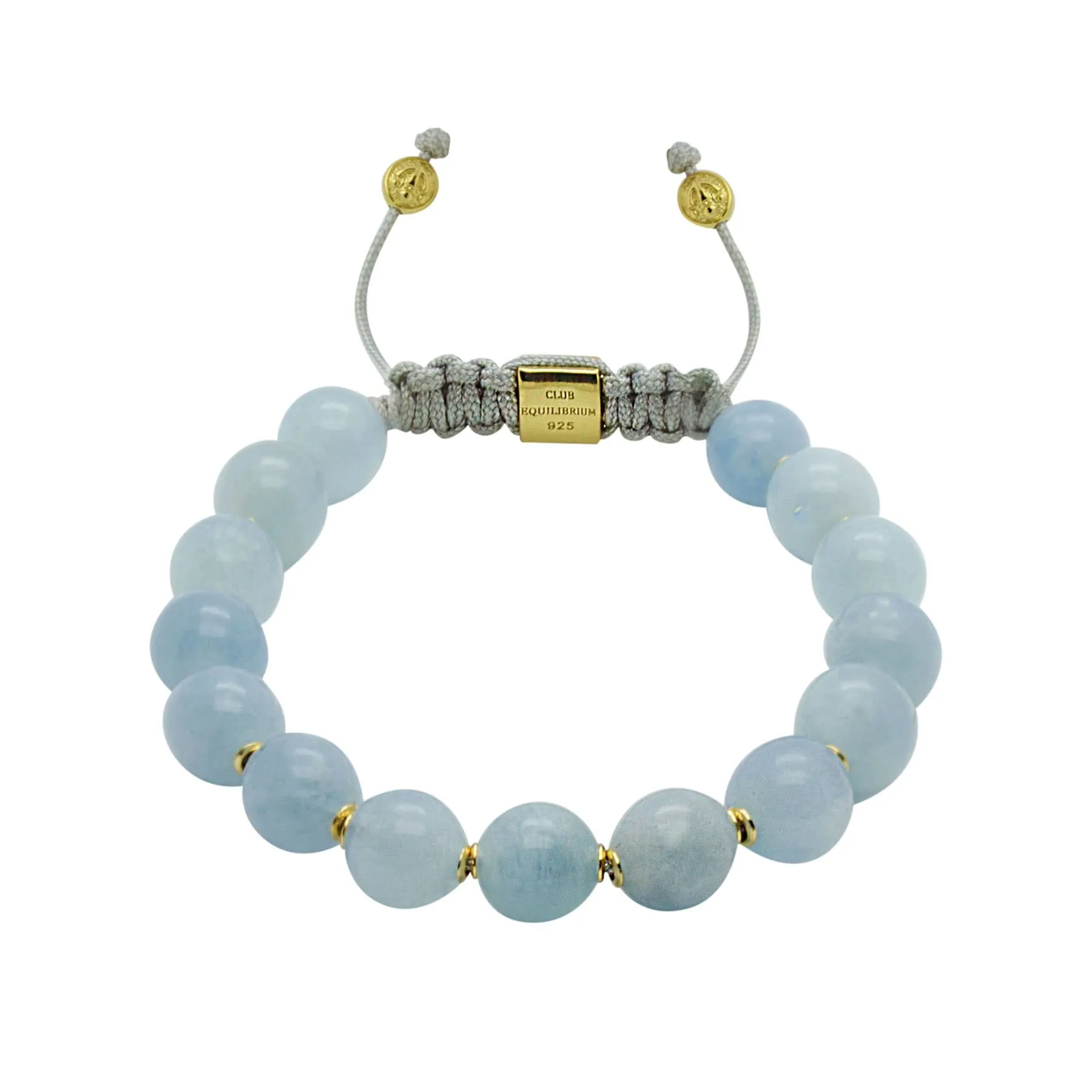 Ocean Wave | Stunning Aquamarine Stone Bracelet in Gold/Silver | 10MM