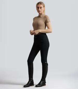 Ofena Womens Gel Knee Riding Breeches Black