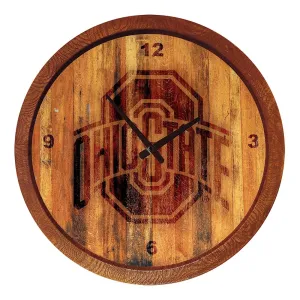 Ohio State Buckeyes: Branded "Faux" Barrel Top Wall Clock