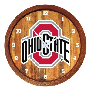 Ohio State Buckeyes: "Faux" Barrel Top Wall Clock