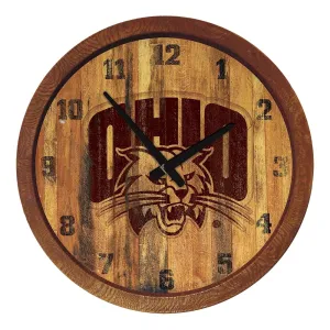 Ohio University Bobcats: Branded "Faux" Barrel Top Wall Clock