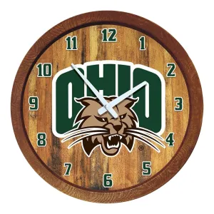Ohio University Bobcats: "Faux" Barrel Top Wall Clock