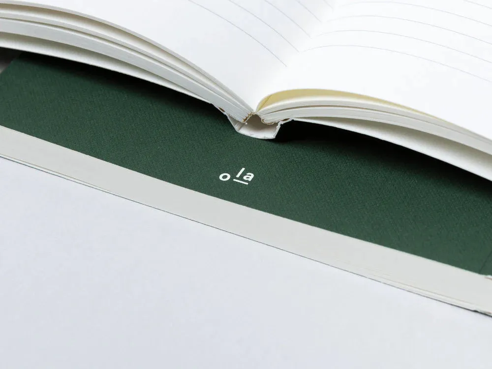 OLA Medium Flat Lay Notebook Triangle Green - Ruled