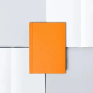 OLA Pocket Flat Lay Notebook in Circle Orange - Plain