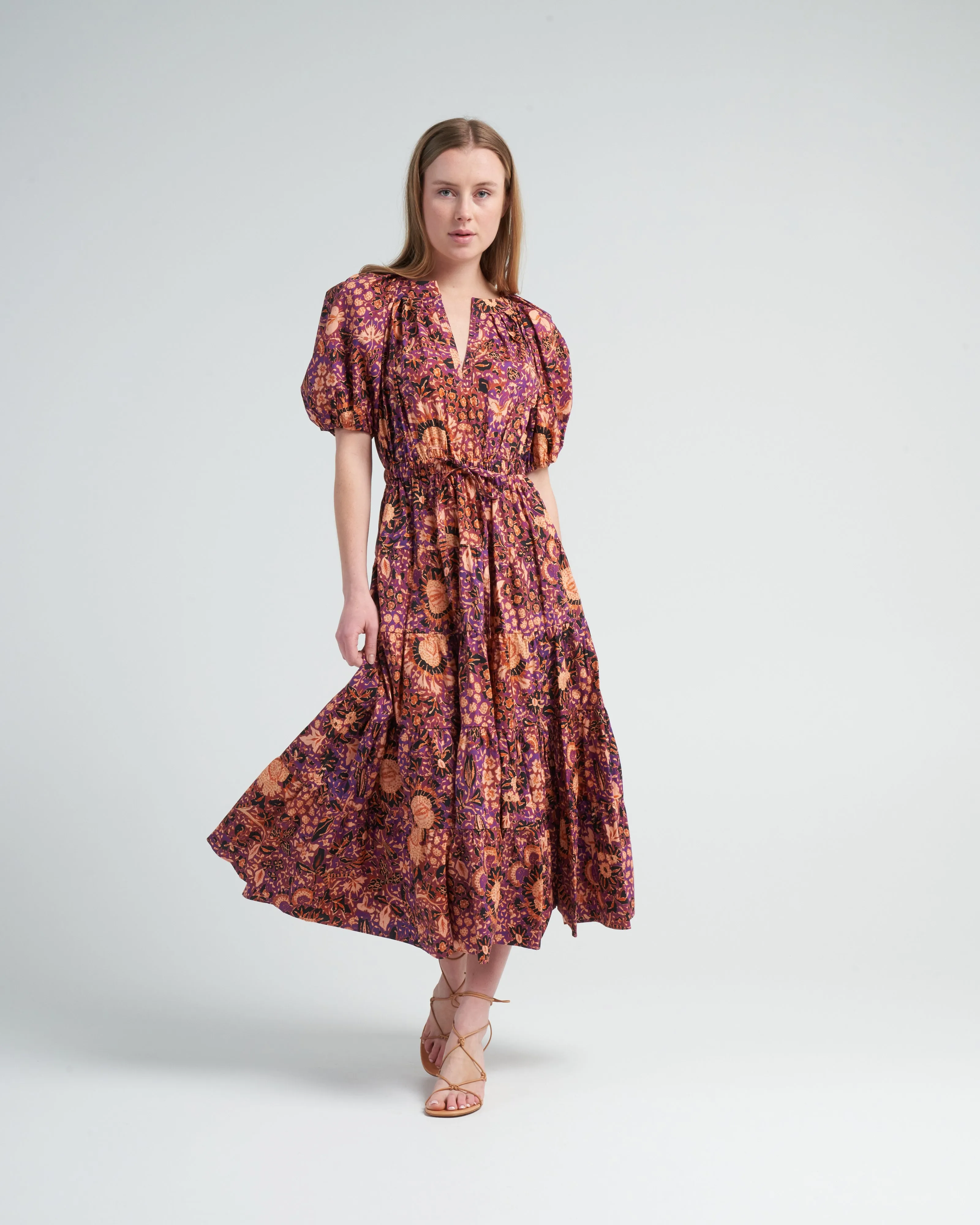 olina dress - black currant