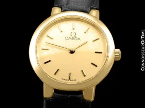 Omega De Ville Ladies Dress Quartz Watch - 18K Gold Plated & Stainless Steel