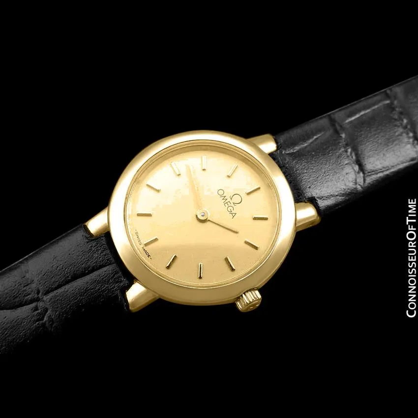 Omega De Ville Ladies Dress Quartz Watch - 18K Gold Plated & Stainless Steel