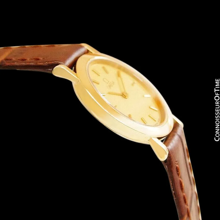 Omega De Ville Ladies Dress Quartz Watch - 18K Gold Plated & Stainless Steel