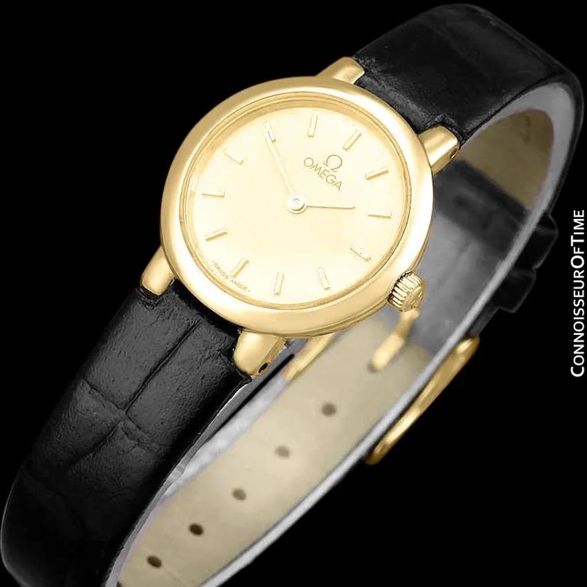 Omega De Ville Ladies Dress Quartz Watch - 18K Gold Plated & Stainless Steel