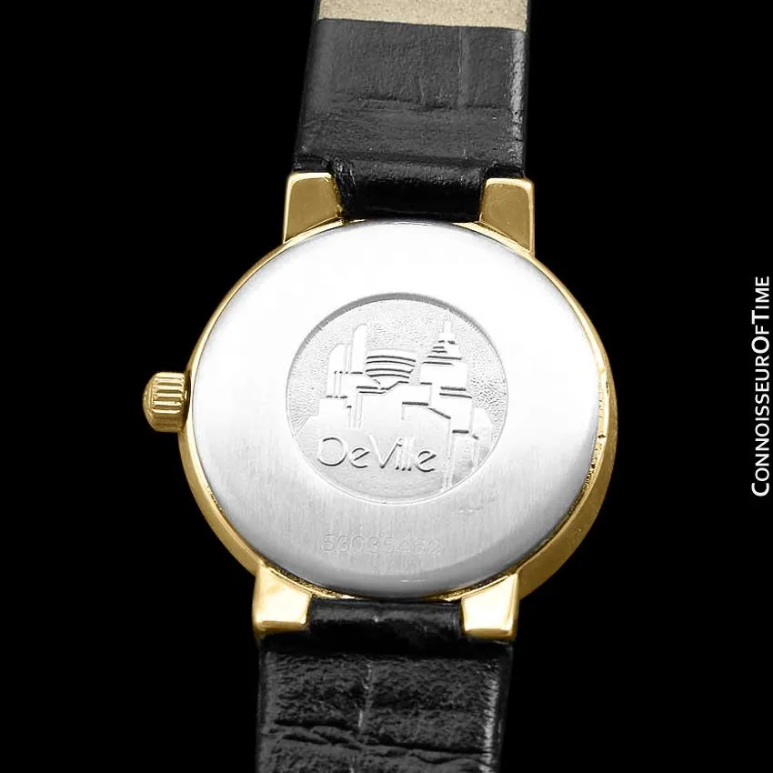 Omega De Ville Ladies Dress Quartz Watch - 18K Gold Plated & Stainless Steel