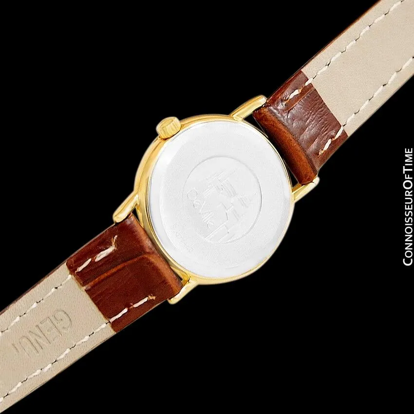 Omega De Ville Ladies Dress Quartz Watch - 18K Gold Plated & Stainless Steel