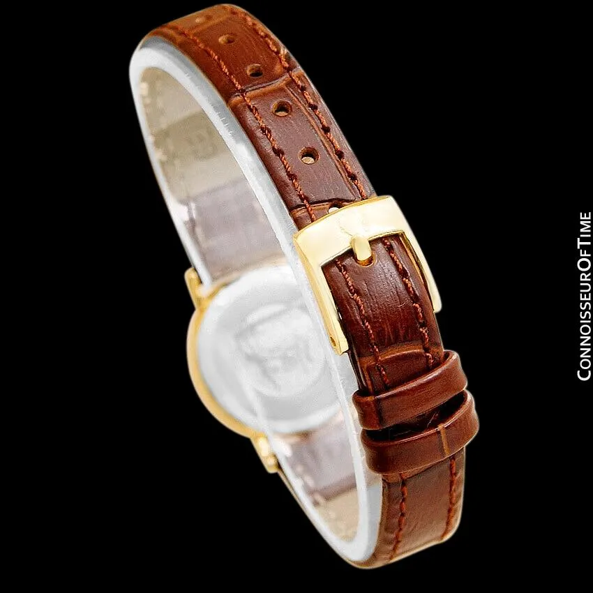 Omega De Ville Ladies Dress Quartz Watch - 18K Gold Plated & Stainless Steel