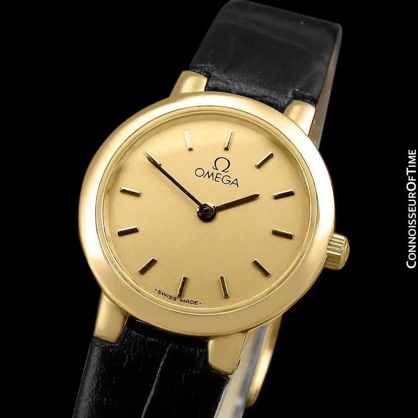 Omega De Ville Ladies Dress Quartz Watch - 18K Gold Plated & Stainless Steel