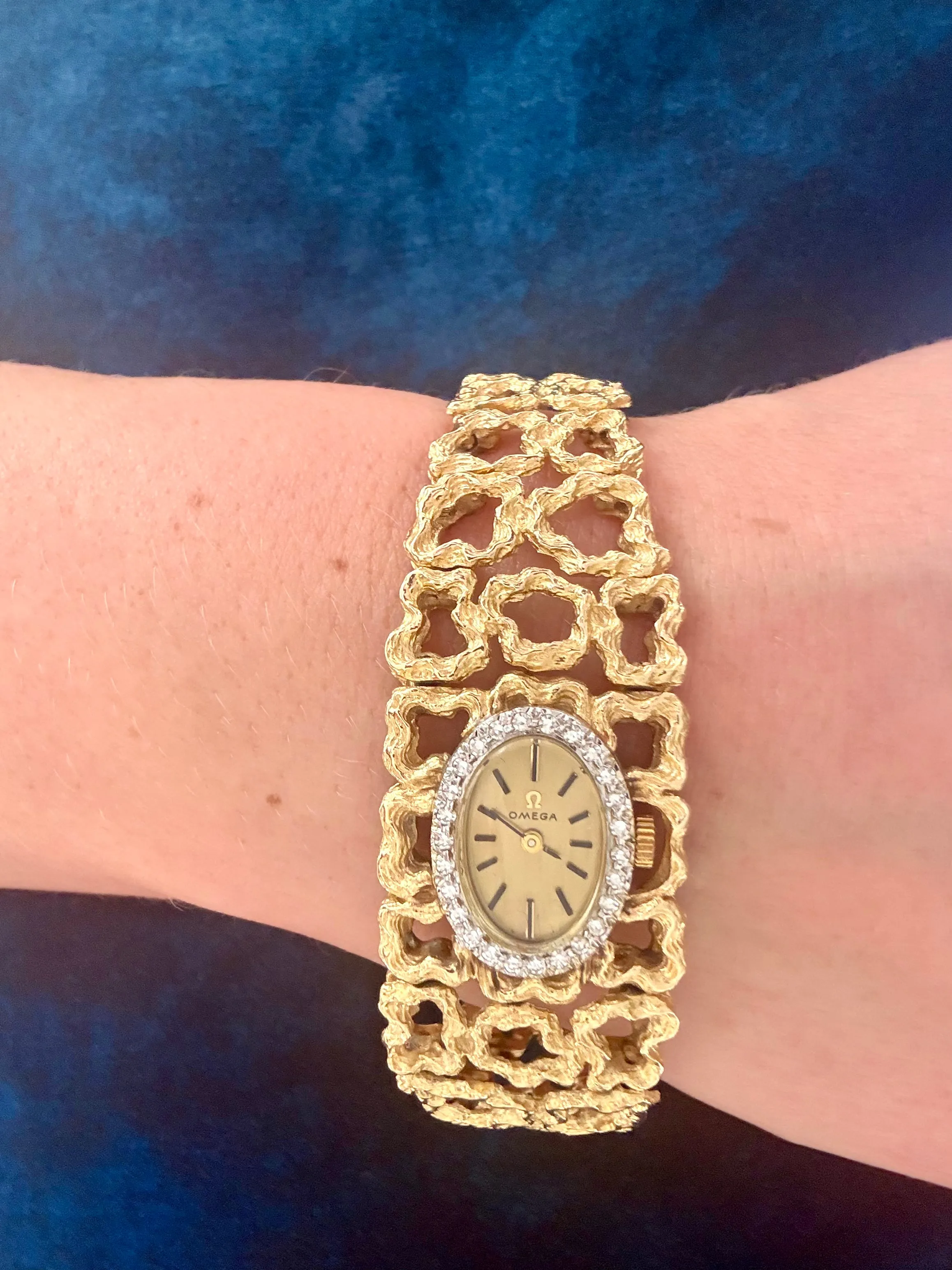 Omega Diamond Watch, Two Tone 14k