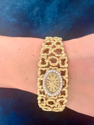 Omega Diamond Watch, Two Tone 14k