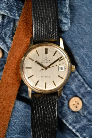 Omega Geneve 9kt Linen Dial