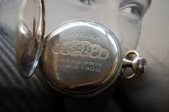 Omega Grand Prix Paris 1900 Pocket Watch 0.800 silver case