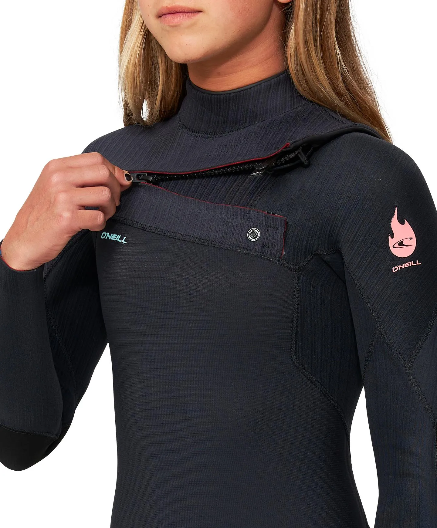 O'Neill Girls Hyper Fire CZ Full 3/2mm - Black/Black/Black