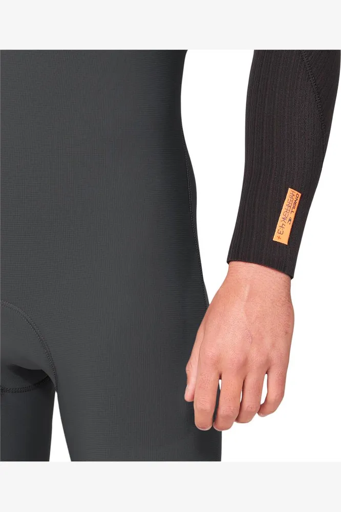 O'NEILL HYPERFREAK CHEST ZIP FULL 3/2MM WETSUIT - GREY/RAVEN