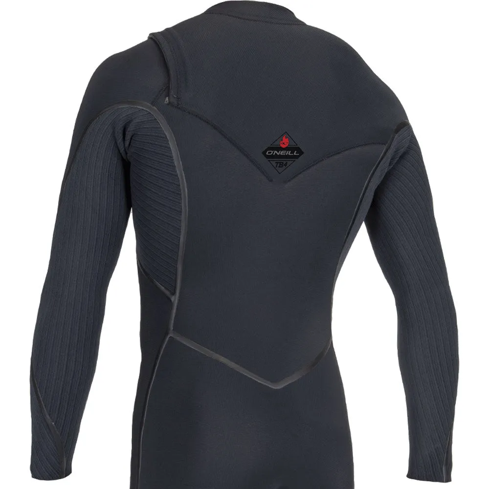 O'Neill Hyperfreak Fire 5/4 mm chest Zip Winter Wetsuit  - Black/Black