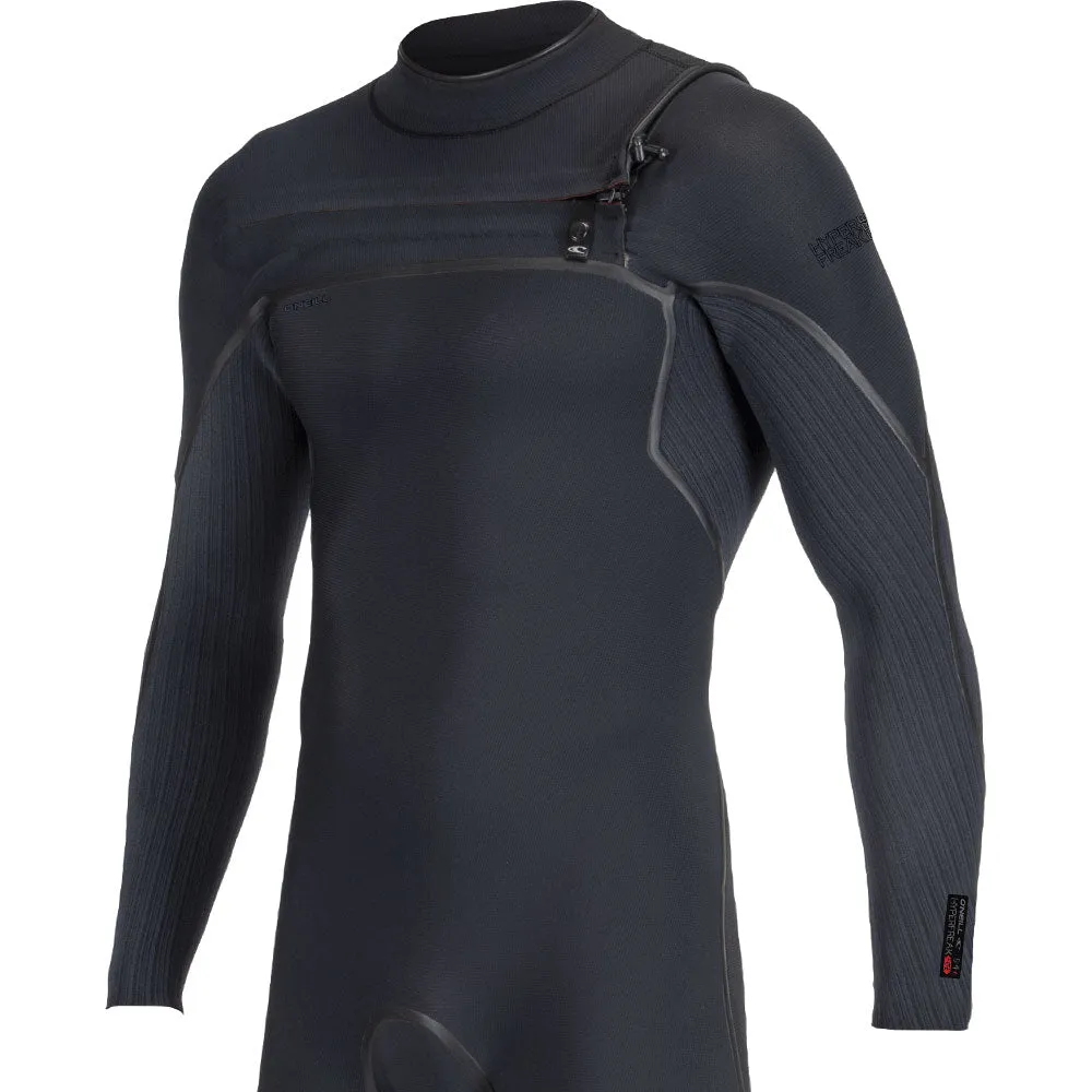 O'Neill Hyperfreak Fire 5/4 mm chest Zip Winter Wetsuit  - Black/Black