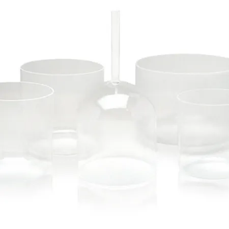 Optically Clear Crystal Singing Bowl - 8"
