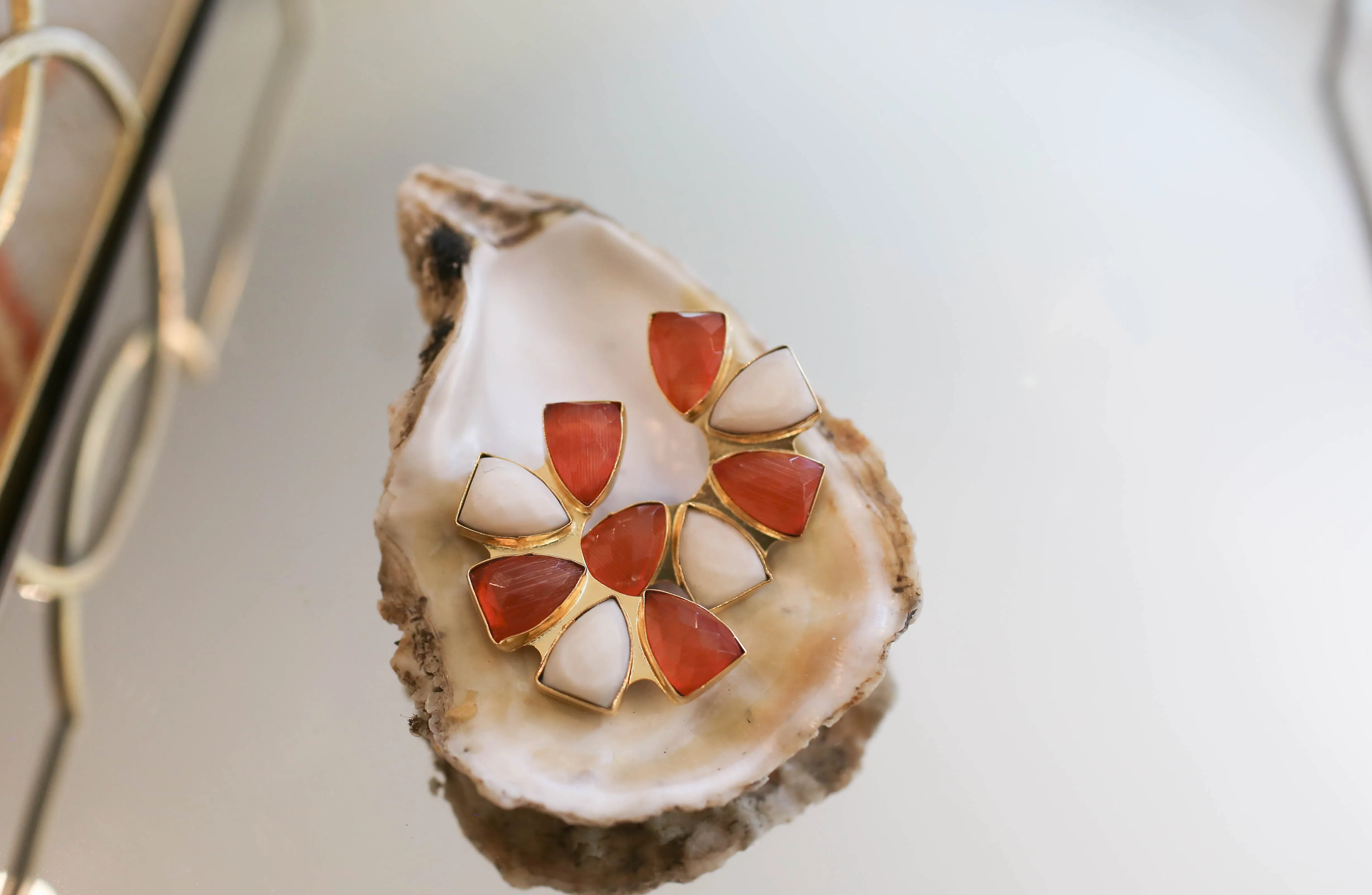 Orange and White
