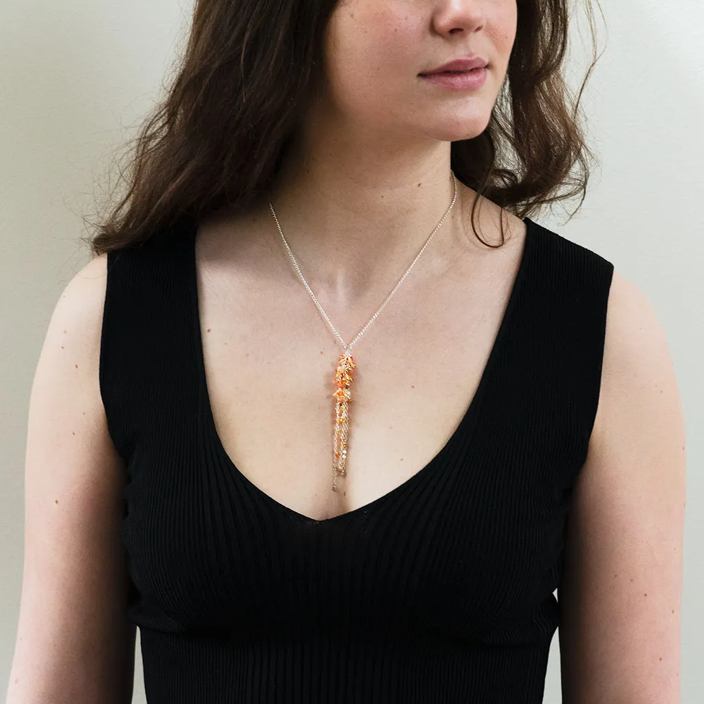 Orange Sunset Gemstone Necklace