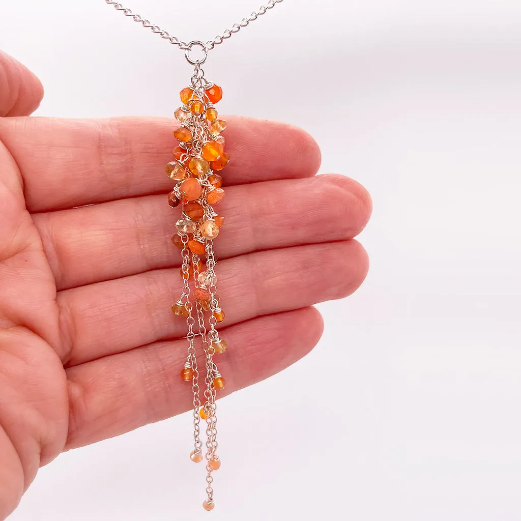 Orange Sunset Gemstone Necklace
