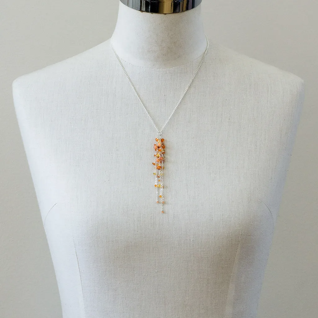 Orange Sunset Gemstone Necklace