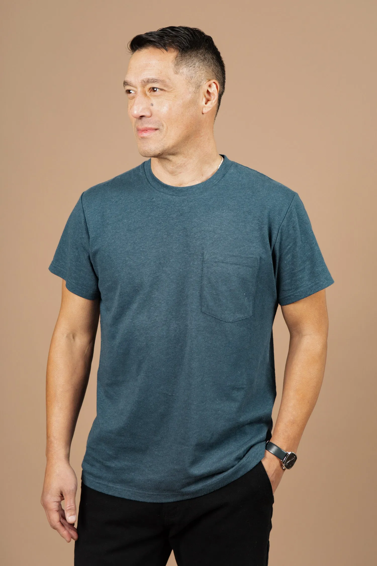 Organic Hemp Pocket Tee / Storm Blue
