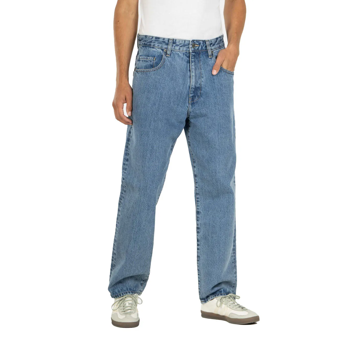 Organic Solid Vintage Smoke Blue