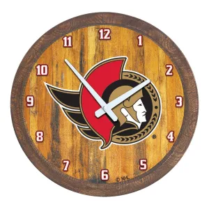 Ottawa Senators: "Faux" Barrel Top Wall Clock