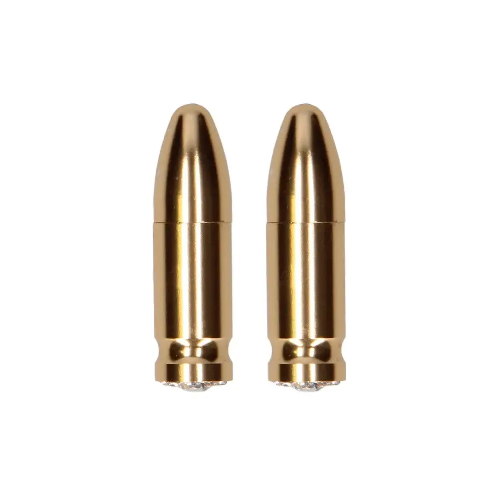 Ouch Stainless Steel Gold Magnetic Nipple Clamps with Diamond Bullet