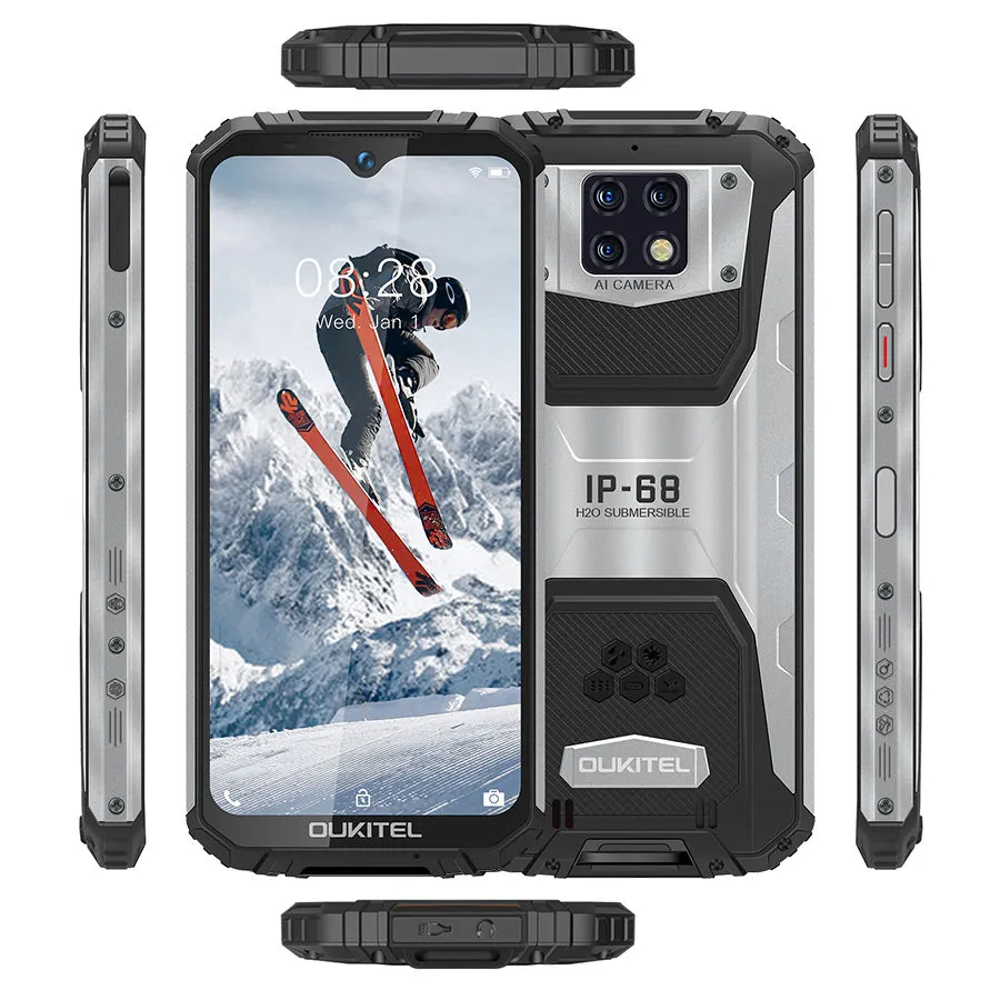 OUKITEL WP6 Ip68 Rugged Waterproof Smartphone Mt6771t Octa Core 9v/2a 10000mah Battery 48mp Triple Camera 6gb 128gb Mobile Phone Orange