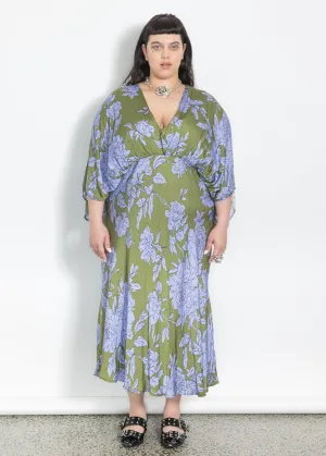 Outlet - Last One Size XL - Slinky Dress - Peony Print