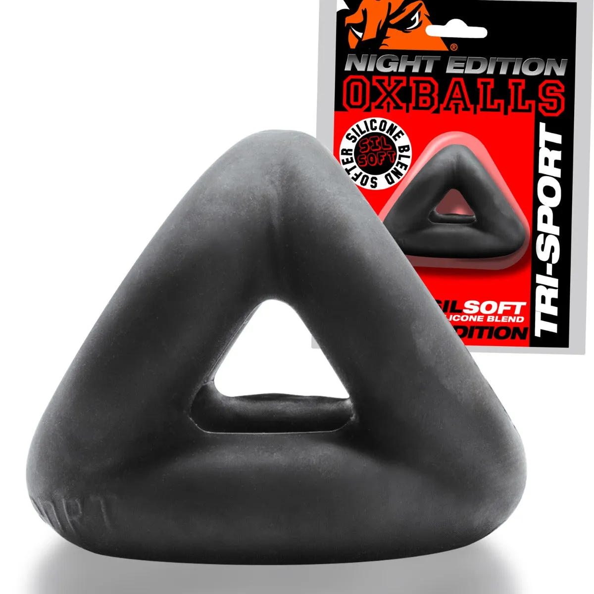 Oxballs - Tri-Sport - Night Edition - Cocksling - Siliconen/TPR - Zwart